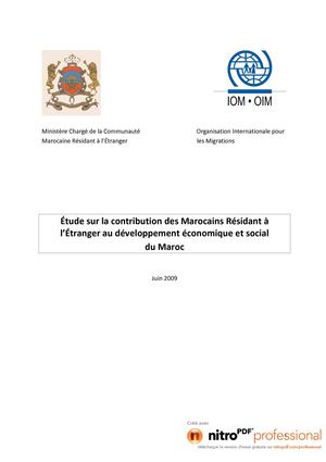 Hispafrica Étude sur la contribution des Marocains Résidant à l’Étranger au développement économique et social du Maroc 