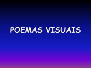 Poemas visuais - 7º ano