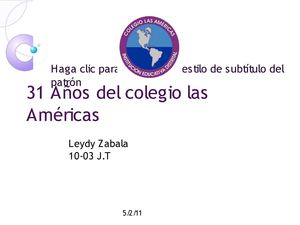 31 años del colegio las Américas 