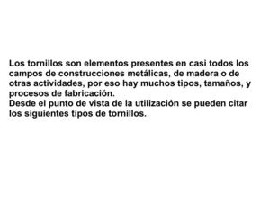 Fabricación de tornillos