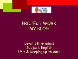 Proyecto 8º básico (Inglés)
