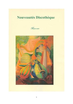 Nouveautés discotheque
