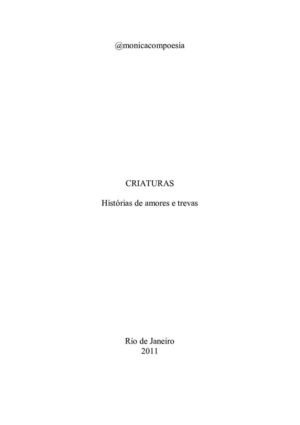 Criaturas - Histórias de amores e trevas (Texto I  - A origem)