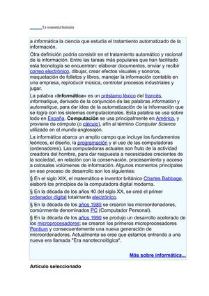 tecnologia de la informatica