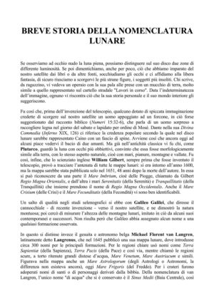 BREVE STORIA DELLA NOMENCLATURA LUNARE