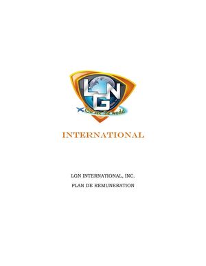Plan de compensation LGN INTERNATIONAL /AA
