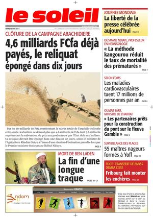 Edition du 03 Mai 2011