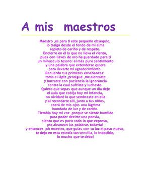 A mis  maestros