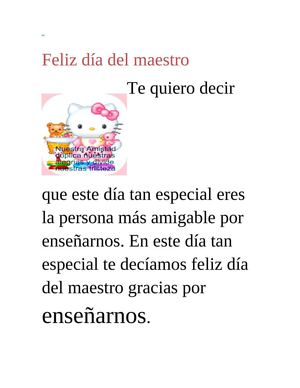 feliz dia del maestro