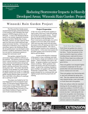 Winooski Rain Garden Project