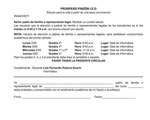 CITACIÓN A PADRES