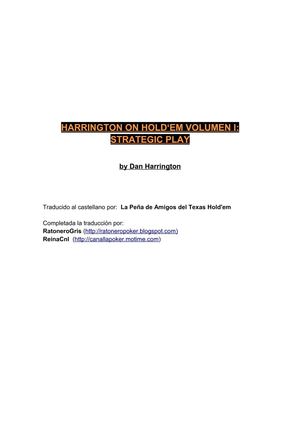 Poker por Harrington