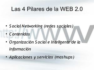 4 PILARES DE LA WEB 2.0