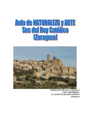 Nos vamos al aula de naturaleza y arte de Sos del Rey Católico 