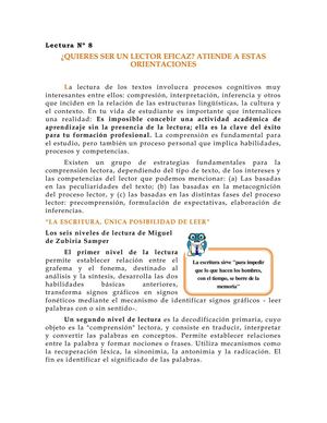 Lectura Nº 8