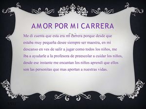 MI CARRERA CON AMOR