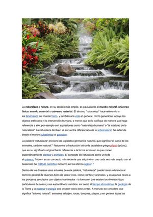 la naturaleza