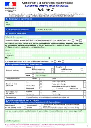 LOGEMENT - formulaire handicap(s)