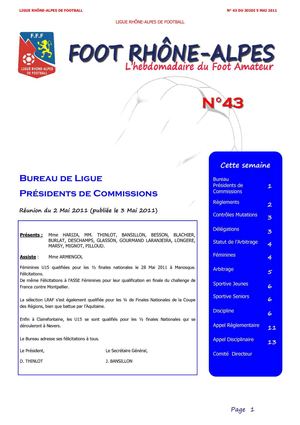 journal N°43 DU 5 MAI 2011