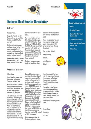 National Deaf Bowler Newsletter Australia
