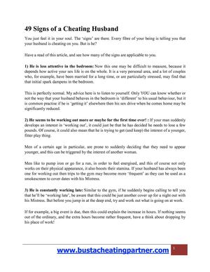 49 Signs of a Cheating Husband