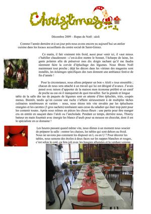 Repas de noel Protis'Toilien à Saint Giniez