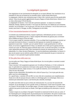 Géo : La mégalopole japonaise