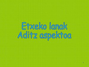 Z EUSKERA - ETXEKO LANAK (aditz aspektoa)