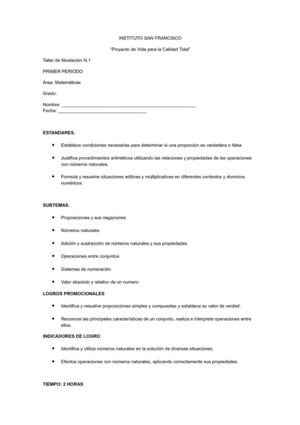 Taller Nivelacion Sexto