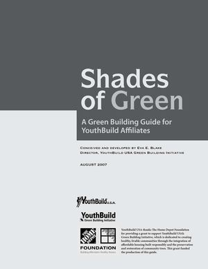 A Green Building Guide for YouthBuild Affiliates