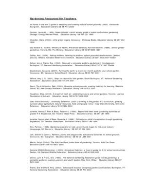 Gardening Resources for Teachers