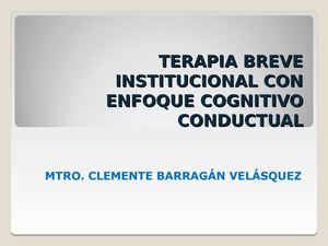 Curso de Terapai Cognitivo Conductual Sesión 3