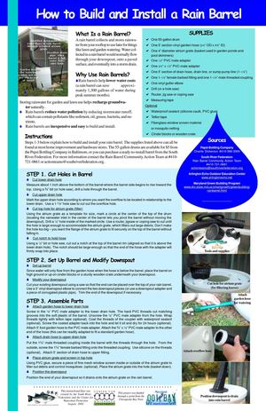 How to Build and Install a Rain Barrel - Save Waters NC