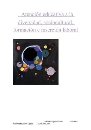 Atención educativa a la diversidad sociocultural, formación e inserción Laboral