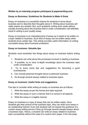 Proposal Argument Essay Examples Thesis For An Essay also High School Application Essay Samples Calamo Essay On Business Guidelines For Students To Make Essay Examples For High School