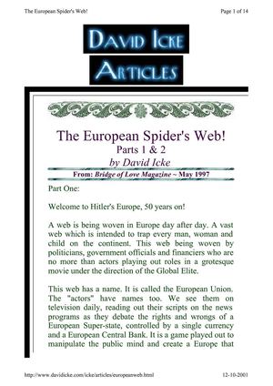 David Icke - The European Spider's Web