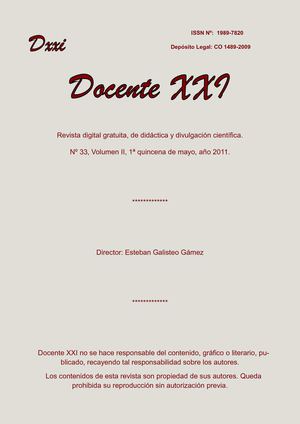 Docente XXI, Nº 33, Vol. II, 1ª quincena de mayo de 2011