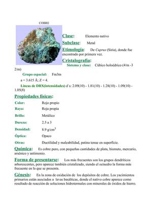 los minerales