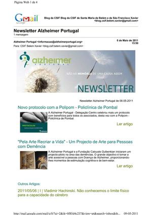 Newsletter Alzheimer Portugal