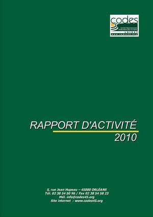 2010 - Rapport d'activité du CODES 45