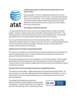 Qwest Business and AT&T Business 