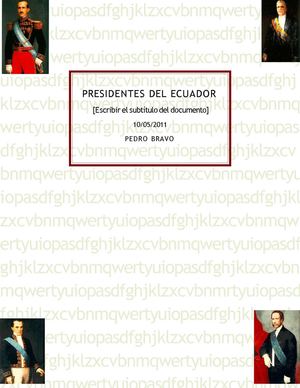 PRESIDENTES DEL ECUADOR