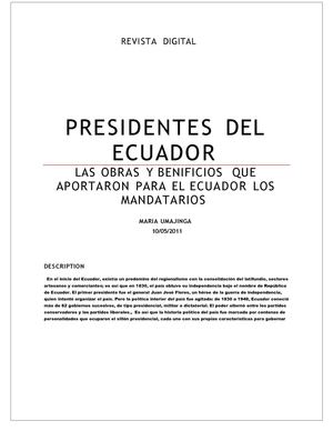PRESIDENTES DEL ECUADOR