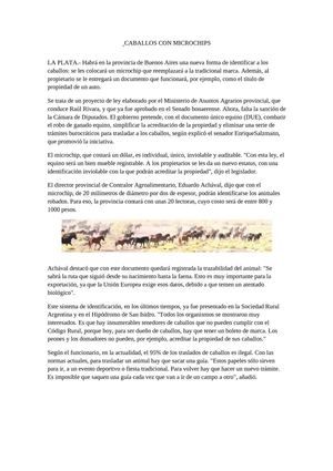 CABALLOS CON MICROCHIPS