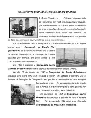 História do Transporte Coletivo na Cidade do Rio Grande