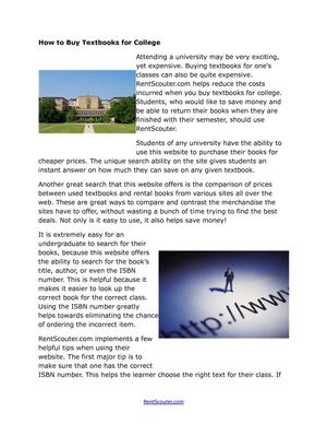 How to Buy Textbooks for College