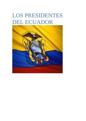 Los presidentes del Ecuador