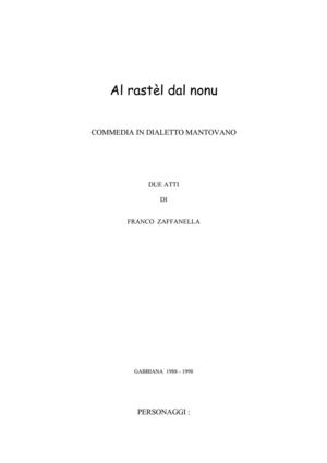 Al rastèl dal nonu - 1988