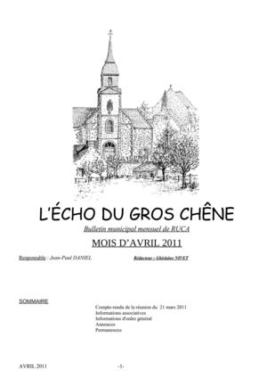 L'écho du gros chêne - bulletin municipal de Ruca
