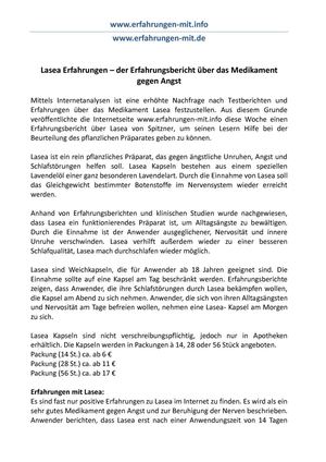 Lasea Erfahrungen – der Erfahrungsbericht über das Medikament gegen Angst 